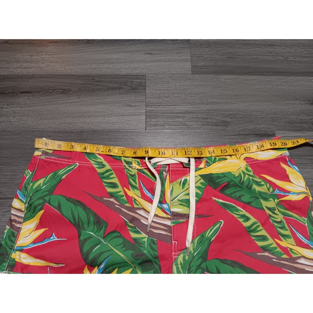Polo Ralph Lauren Men's Red Birds of Paradise Floral Cargo Swim Trunk Size 38-40 - Picture 5 of 7